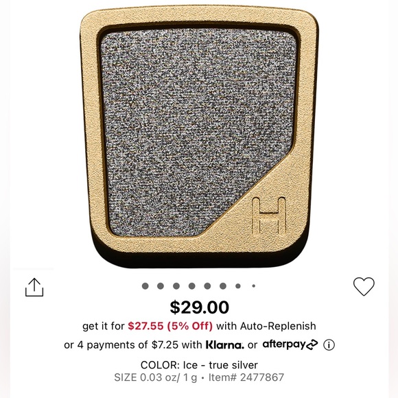 NIB - HOURGLASS Curator Eyeshadow Refill - Ice - Picture 1 of 13